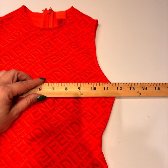 NEW FENDI X SKIMS Georgia Red and Orange Thigh Length Bodysuit XS MSRP $… - Picture 8 of 10
